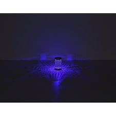Stolní lampa, plast bílý matný, kov zelená, dotykové zapnutí/vypnutí, změna barev RGB, fixace barev RGB, bez adaptéru, USB-C-USB-C, akumulátor 1xCR18650 500mAh 3,7V, ø: 80mm, V: 140mm, včetně LED 1W 2 RGB + 6000K
