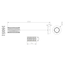 Závěsná lampa, kov zlaté barvy antik, kov černý matný, čiré sklo, kabel PVC černý, výškově nastavitelná, ø: 120mm, V: 1500mm, včetně LED 10W 230V, zdroj 1100lm, výstup 750lm, 3000K