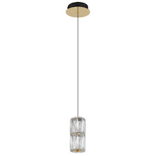 Závěsná lampa, kov zlaté barvy antik, kov černý matný, čiré sklo, kabel PVC černý, výškově nastavitelná, ø: 120mm, V: 1500mm, včetně LED 10W 230V, zdroj 1100lm, výstup 750lm, 3000K