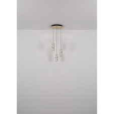 Závěsná lampa, kov zlaté barvy antik, kov černý matný, čiré sklo, kabel PVC černý, výškově nastavitelná, ø: 360mm, V: 1500mm, včetně LED 25W 230V, zdroj 2900lm, výstup 1500lm, 3000K