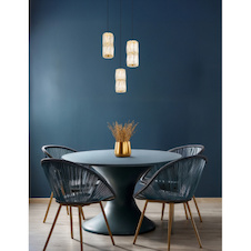 Závěsná lampa, kov zlaté barvy antik, kov černý matný, čiré sklo, kabel PVC černý, výškově nastavitelná, ø: 360mm, V: 1500mm, včetně LED 25W 230V, zdroj 2900lm, výstup 1500lm, 3000K