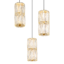 Závěsná lampa, kov zlaté barvy antik, kov černý matný, čiré sklo, kabel PVC černý, výškově nastavitelná, ø: 360mm, V: 1500mm, včetně LED 25W 230V, zdroj 2900lm, výstup 1500lm, 3000K
