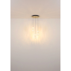 Závěsná lampa, kov zlaté barvy antik, kov černý matný, čiré sklo, kabel PVC černý, výškově nastavitelná, ø: 360mm, V: 1500mm, včetně LED 25W 230V, zdroj 2900lm, výstup 1500lm, 3000K