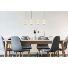 Závěsná lampa kov zlaté barvy antik, kov černý matný, křišťálové čiré sklo, kabel PVC černý, výškově nastavitelná, DxŠxV: 845x95x1500mm, včetně LED 35W 230V, zdroj 3900lm, výstup 2000lm,