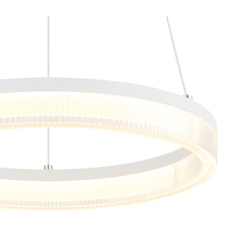 Závěsné svítidlo, pískově zbarvený kov, bílý plast, průhledný plast, bílý PVC kabel, nastavitelná výška, Ø:33cm, V:150cm, včetně LED 16W 230V, 1730lm zdroj, 1100lm výstup, 3000K
