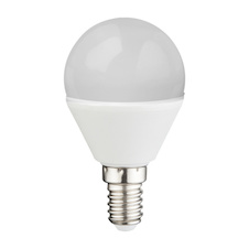 LED žárovka, hliník, plast bílý, plast opál, ILLU, stmívatelná, dálkové ovládání, změna barvy světla, fixace barev, Ø4,5cm, V:8cm, 1xE14 RGBW 4.9W 230V, 470lm, 2700K.