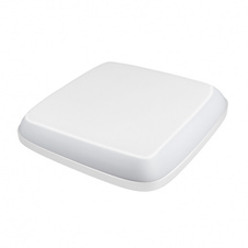 Stropní svítidlo, bílý kov, plast opál, displej s 12 kusy, IP54, DxŠxV: 280x280x48, včetně 1xLED 18W 230V, 1550lm 3000K.