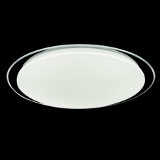 Stropní svítidlo, bílý kov, akryl bílý, třpytivý efekt, nastavitelná barva 3000-4500-6000K, Ø 550, V: 63, včetně 1xLED 24W 230V, 1600lm.